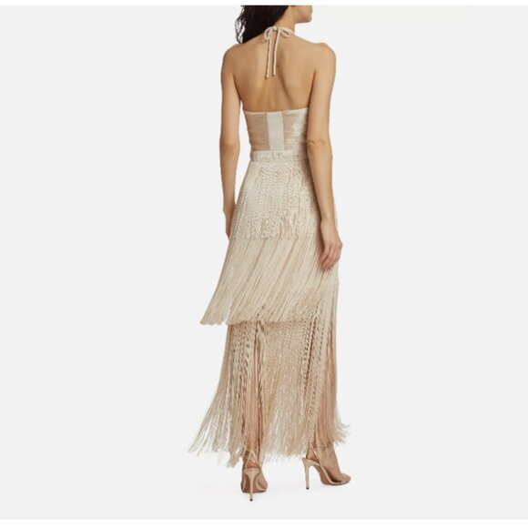 Jonathan Simkhai Cream Fringe Maxi Dress - Picture 7 of 16